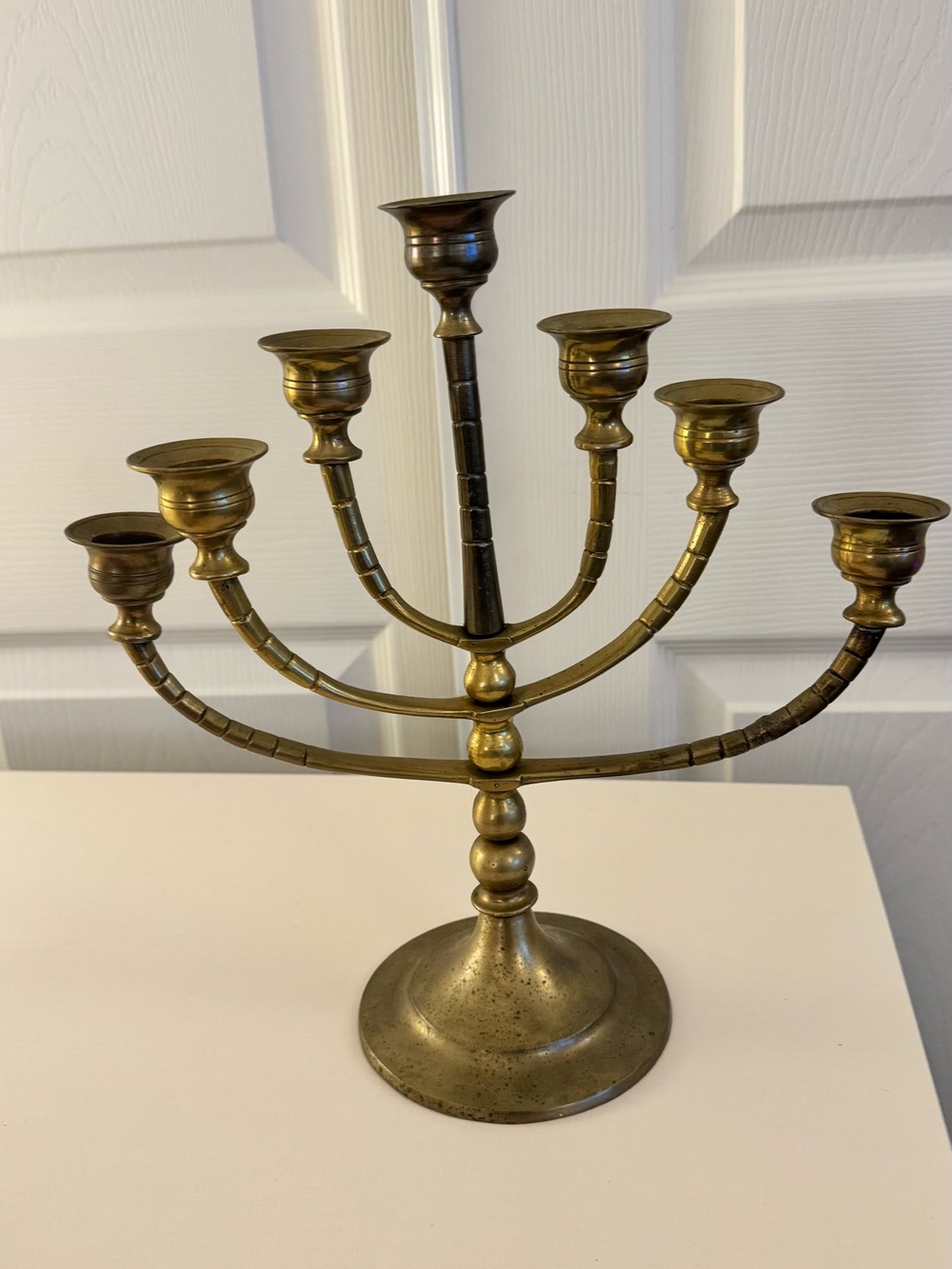 Brass Seven-Arm Candelabra - Brass